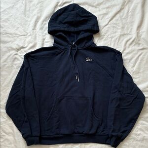 ALO Yoga Accolade Navy Blue Hoodie, Size Small